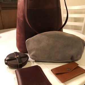 Portland Leather Goods Crossbody Bag in Merlot